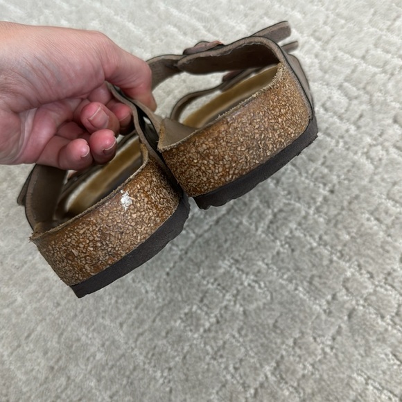 Birkenstock Sydney Birko Flor 2 Strap Sandals slide “graceful taupe” buckle - Picture 4 of 7